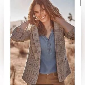 J. Jill Sedona Plaid Blazer (3X)
